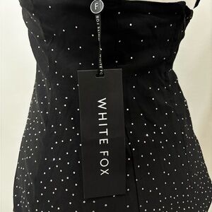 White Fox Boutique Black Dress with Rhinestone